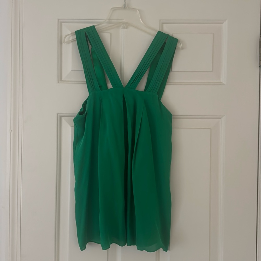Alice + Olivia Green Silk Tank Size M